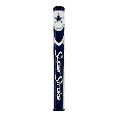 SuperStroke NFL Golf Putter Grip, Dallas Cowboys (Mid Slim 2.0) | Cross-Traction Surface Texture and Oversized Profile | Even Grip Pressure for a More Consistent Stroke | Non-Slip Grip, Navy/White (TS040143)