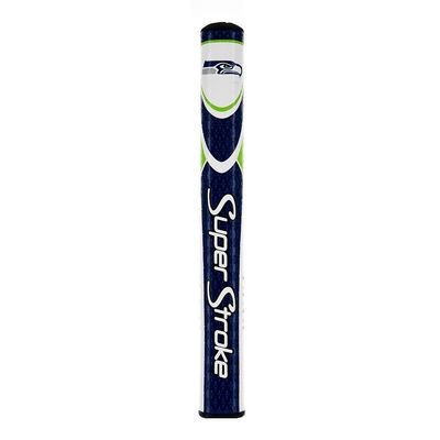 SuperStroke NFL Golf Putter Grip, Seattle Seahawks (Mid Slim 2.0) | Cross-Traction Surface Texture and Oversized Profile | Even Grip Pressure for a More Consistent Stroke | Non-Slip Grip, Blue/Green (TS040148)