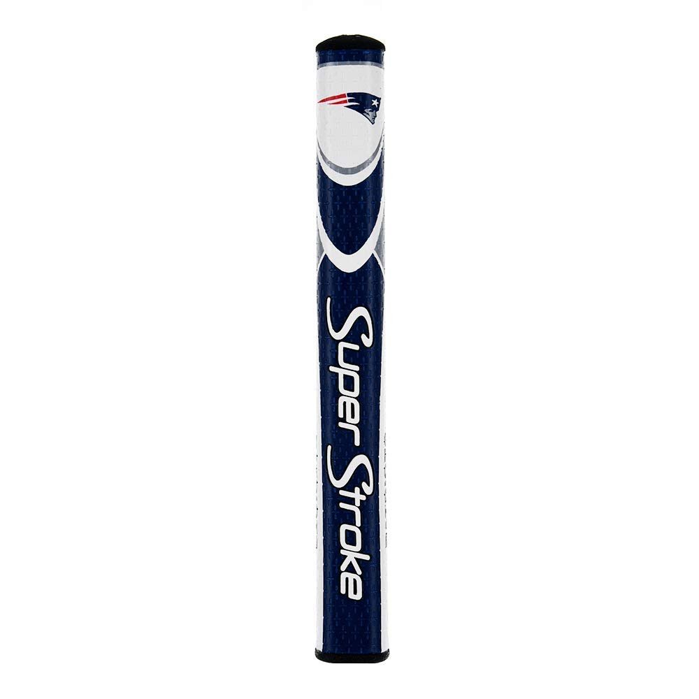 SuperStroke NFL Golf Putter Grip, New England Patriots (Mid Slim 2.0) | Cross-Traction Surface Texture and Oversized Profile | Even Grip Pressure for a More Consistent Stroke | Non-Slip Grip, Red/Blue/White (TS040140)