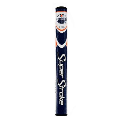 SuperStroke NHL Golf Putter Grip, Edmonton Oilers (Mid Slim 2.0) | Officially Licensed Through Team Golf | Cross-Traction Surface Texture and Oversized Profile|Even Grip Pressure for a More Consistent, Navy/Orange (TS040124)
