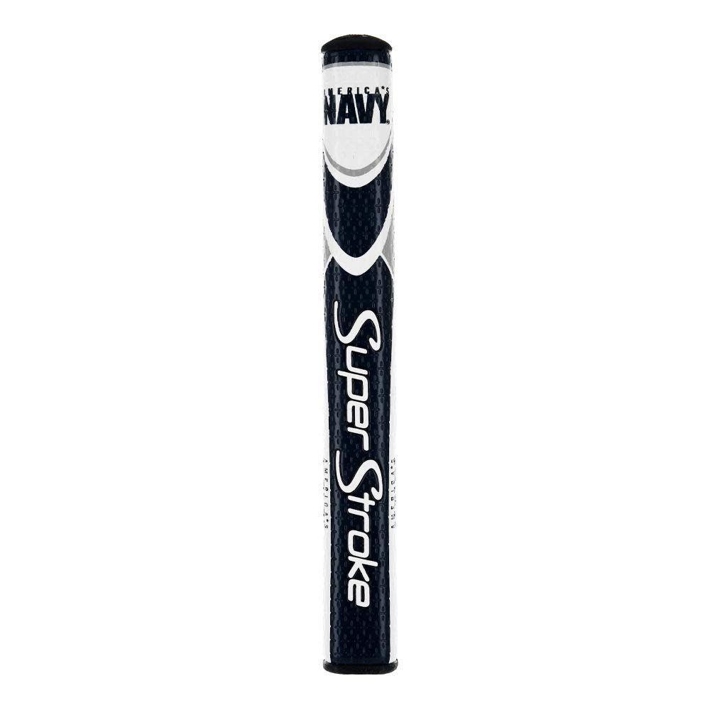 SuperStroke Military Golf Putter Grip, Navy (Mid Slim 2.0) | Cross-Traction Surface Texture and Oversized Profile | Even Grip Pressure for a More Consistent Stroke | Non-Slip Grip (TS040152)