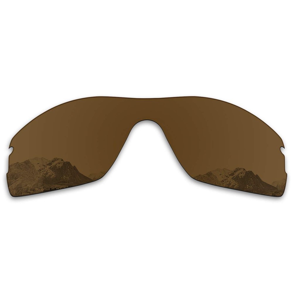 Puzzley Mirror Polarized Replacement Lenses for Oakley Radar Pitch Sunglasses - Antique Bronze Mirror Polarized