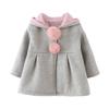 EISHOW Infant Baby Girls Winter Autumn Cotton Jacket Coat Windproof Warm Hooded Clothes Kids Outerwear 0-4 Years (18-24 Months,Gray) view 1