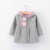 EISHOW Infant Baby Girls Winter Autumn Cotton Jacket Coat Windproof Warm Hooded Clothes Kids Outerwear 0-4 Years (18-24 Months,Gray) view 2