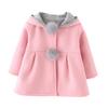 EISHOW Infant Baby Girls Winter Autumn Cotton Jacket Coat Windproof Warm Hooded Clothes Kids Outerwear 0-4 Years (18-24 Months,Pink) view 2