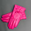 LeJulyeekay Girls Autumn Winter Short Warm Mitten Real Leather Lambskin Gloves Leather Glove view 2