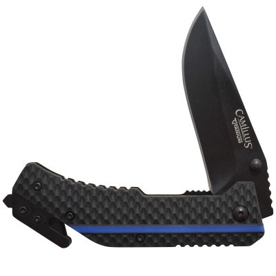 CAMILLUS Thin Blue LINE / 7.75" Overall / 3.25" Blade/CARBONITRIDE Titanium
