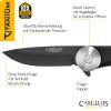 CAMILLUS Cirque 7" Durable Corrosion-Resistant AUS-8 Stainless Steel Everyday Carry Folding Pocket Knife with G10 Handle and 2.75" Drop Point Blade, Black view 4