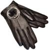 LeJulyeekay Winter Black Leather Gloves for Women Warm Mitten Warm Leather Gloves for Girls view 1