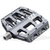 CyclingDeal Flat Mountain BMX/MTB Aluminum Bike Sealed Bearing Pedals - Large Bicycle Platform Pedals 9/16" with Anti-Skid Nail - Grey view 1