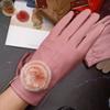 LeJulyeekay Womens winter Lined Leather Gloves Short Winter Warm Driving Gloves for Girls view 2