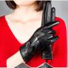 LeJulyeekay Winter Black Leather Gloves for Women Warm Mitten Warm Leather Gloves for Girls view 2