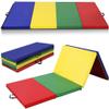 HOMGX 4'x10'x2'' Thick Folding Gymnastics Mat, Gym Fitness Exercise Panel, Gymnastics Tumbling Mats (Multicolor) view 2