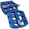 CyclingDeal Flat Mountain BMX/MTB Aluminum Bike Sealed Bearing Pedals - Large Bicycle Platform Pedals 9/16" with Anti-Skid Nail - Blue view 4
