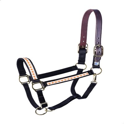 HORSE BLACK NYLON FOXES SAFETY HALTER