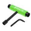 Zeato [Upgrade Version] All-In-One Skate Tools Multi-function Portable Skateboard T Tool Accessory with T-type Allen Key and L-type Phillips Head Wrench Screwdriver - Green view 1