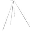 Sutekus Camping Tripod Camp Fire Tripod Portable Campfire Cooking Dutch Oven Tripod and Lantern Hanger silver view 1