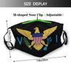 LALLRI Virgin Islands USA American Flag Graphic Face Masks, Unisex Breathable Reusable Anti-Dust Wind Sun-Proof Fashion Mouth Cover view 2