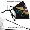 LALLRI Virgin Islands USA American Flag Graphic Face Masks, Unisex Breathable Reusable Anti-Dust Wind Sun-Proof Fashion Mouth Cover view 4