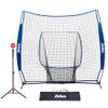 Baseball and Softball Practice Net 7'7' Portable Hitting Training With Carry Bag & Metal Frame + Batting Tee (Blue) view 1