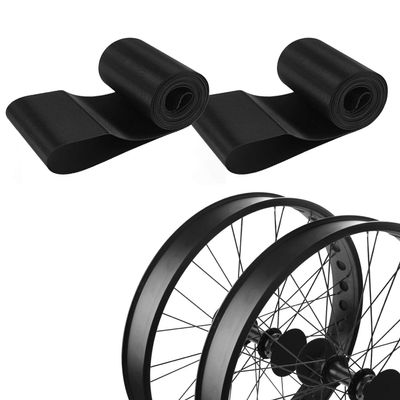 ADDMOTOR Rim Strip Rim Tape Fat tire Liner PVC Inner Tube Protector Anti Puncture for 20 inch Bikes 2PCS (Black)