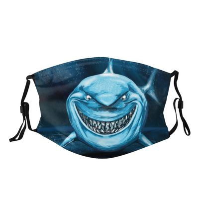 LALLRI Atrocious Shark Graphic Face Masks, Unisex Breathable Reusable Anti-Dust Wind Sun-Proof Fashion Mouth Cover