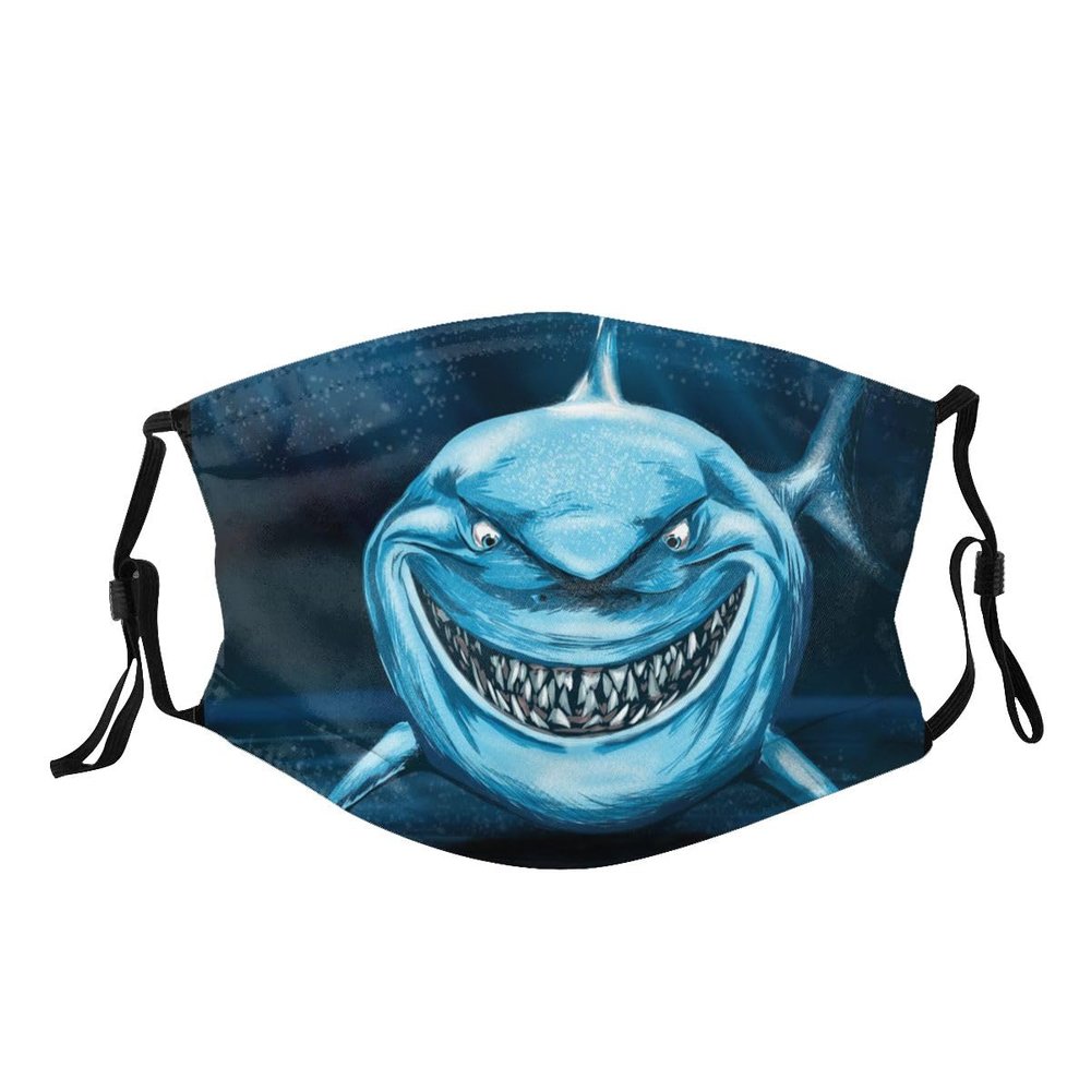 LALLRI Atrocious Shark Graphic Face Masks, Unisex Breathable Reusable Anti-Dust Wind Sun-Proof Fashion Mouth Cover