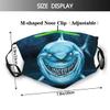 LALLRI Atrocious Shark Graphic Face Masks, Unisex Breathable Reusable Anti-Dust Wind Sun-Proof Fashion Mouth Cover view 2