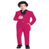 Wemaliyzd Boy's 3 Piece Velvet Formal Tuxedo Suit Long Tail Performance Party Jacket Vest Pants Set FZ065-BWT-BY(Fuchsia, Custom Size) view 1