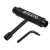 Zeato [Upgrade Version] All-In-One Skate Tools Multi-function Portable Skateboard T Tool Accessory with T-type Allen Key and L-type Phillips Head Wrench Screwdriver - Black view 1