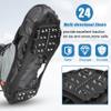 Ice Cleats Snow Traction Cleats Crampons for Walking on Snow and Ice Non-Slip Overshoe with Removable Straps Rubber Anti Slip Crampons Slip-on Stretch Footwear view 2