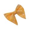GUSLESON Paisley Gold Yellow Bow Tie and Pocket Square Cufflink Set Adjustable Pre-tied Big Bowtie (0613-05) view 4