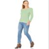 Amazon Essentials Women's Long-Sleeve Lightweight Crewneck Sweater (Available in Plus Size), Bright Mint Green, X-Large view 3
