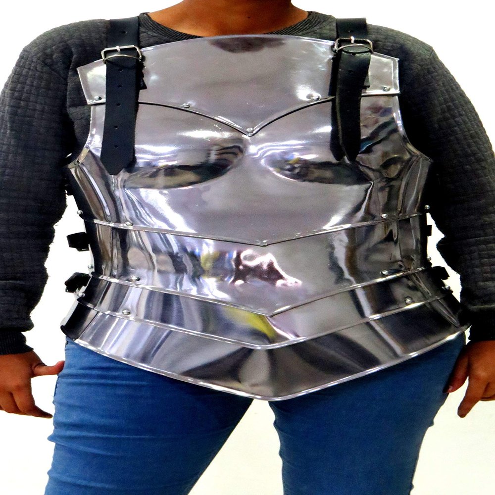 Nautical-Mart Medieval Knight's Ladies Armor Metal Costume for LARP-Elegant Breastplate for Women Suit Costume