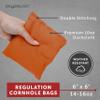 Play Platoon Weather Resistant Cornhole Bags - Set of 8 Regulation Corn Hole Bean Bags - Burnt Orange & Black - Durable Duck Cloth Corn Hole Bag for Tossing Game, Includes Tote Bag view 2