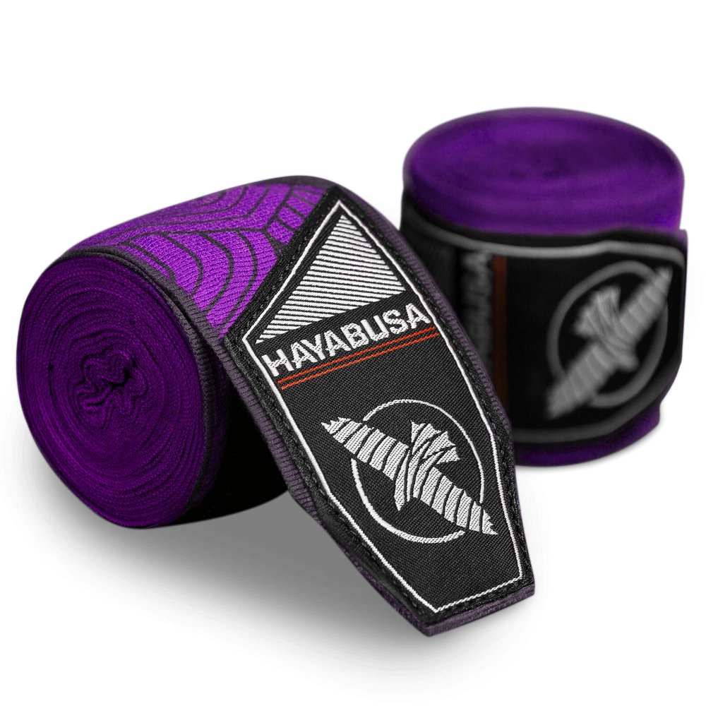 Hayabusa Boxing Hand Wraps Perfect Stretch 4.0 for Men & Women - Purple Lotus, 180 inches