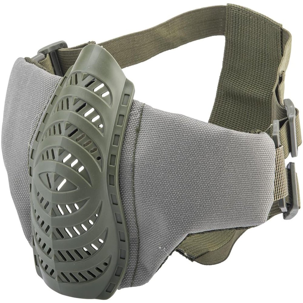 Evike Airsoft - Matrix Low Profile Tactical Padded Lower Half Face Face Pro (Color: Ranger Green)