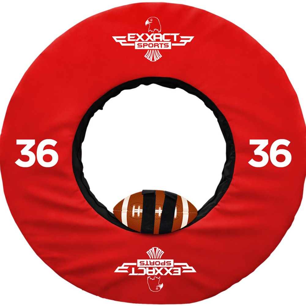 Exxact Sports Tackle Wheel, Practice Equipment and Tackle Dummies With Straps - 28, 36, 40, 48 Inches, Tackling Dummy Practice (36'' Red)