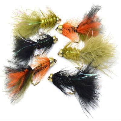 Region Fishing Woolly Bugger and Streamer Assortments Tied on Mustad Signature Fly Hooks use for Trout and More (6ct - Hook #6)