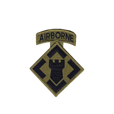 20th Engineer New OCP Patch and Airborne Tab Sewn Together W/Hook Fastener (EA)