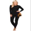 ALWAYS Women's Thermal Underwear Set - Fleece Lined Premium Soft Winter Warm Long Johns Base Layer Black 1XL view 1