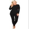ALWAYS Women's Thermal Underwear Set - Fleece Lined Premium Soft Winter Warm Long Johns Base Layer Black 1XL view 2
