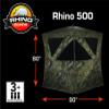 Rhino Blinds R500-RTE 3-4 Person Hunting Ground Blind, Realtree Edge view 2
