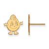 10k Yellow Gold Syracuse University Orange School Mascot Post Earrings 12x12 mm view 1