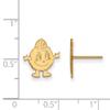 10k Yellow Gold Syracuse University Orange School Mascot Post Earrings 12x12 mm view 2