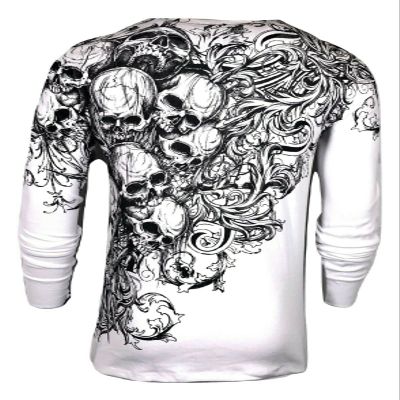 Xtreme Couture by Affliction Mens Thermal T-Shirt Accuser Skull Biker MMA Gym$58 (4XL) White