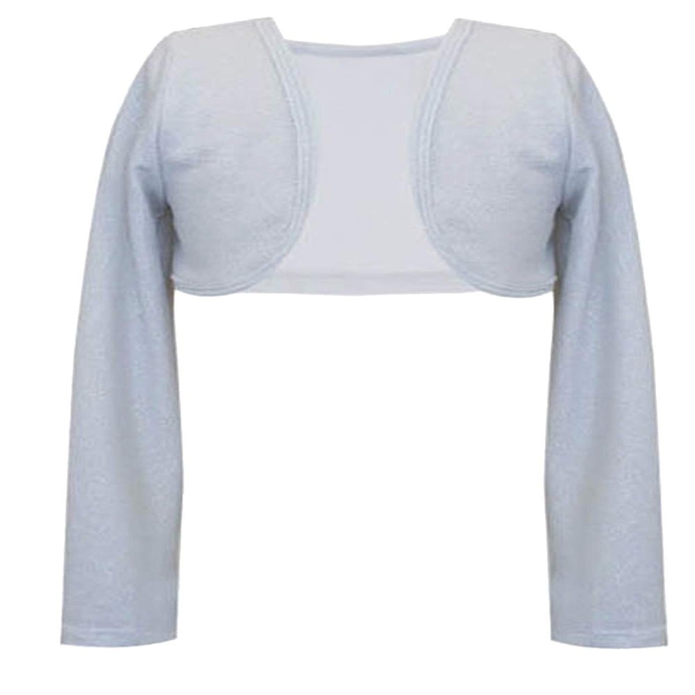Hannah Banana Little Girls Long Sleeve Shrug/Cardigan/Sweater, Silver, 5