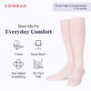 Comrad Nylon Knee High Socks - 15-20mmHg Graduated Compression Socks, (Large, Rose) - Soft & Breathable Support Socks for Men, Pregnant Women, Nurses, Home, Work, & Travel view 2