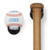 Wallniture Sporta Baseball Holder, Baseball Bat Wall Mount Display Stand for Man Cave Decor, Sports Memorabilia Ball Storage Rack Set of 2 Black view 1