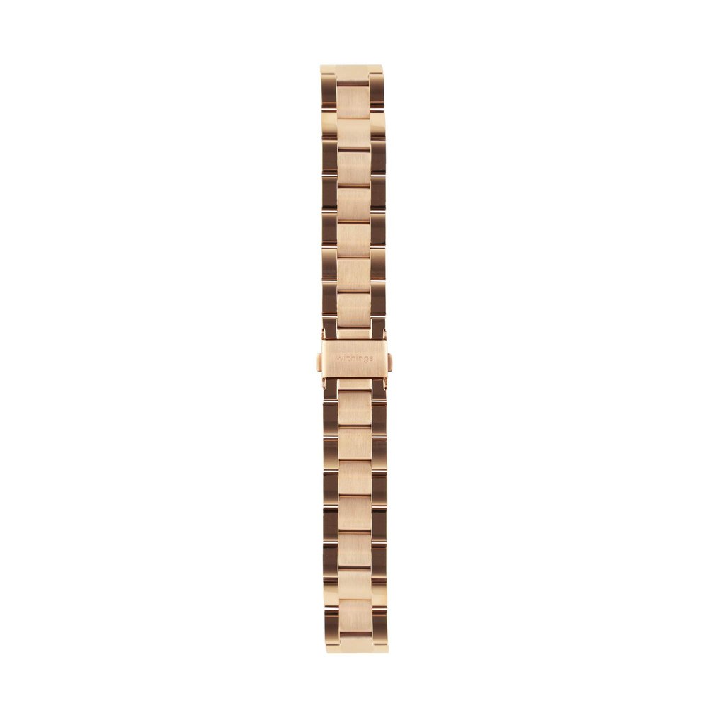 Withings 3in1 Metal Link Rose Gold Wristband, 18mm